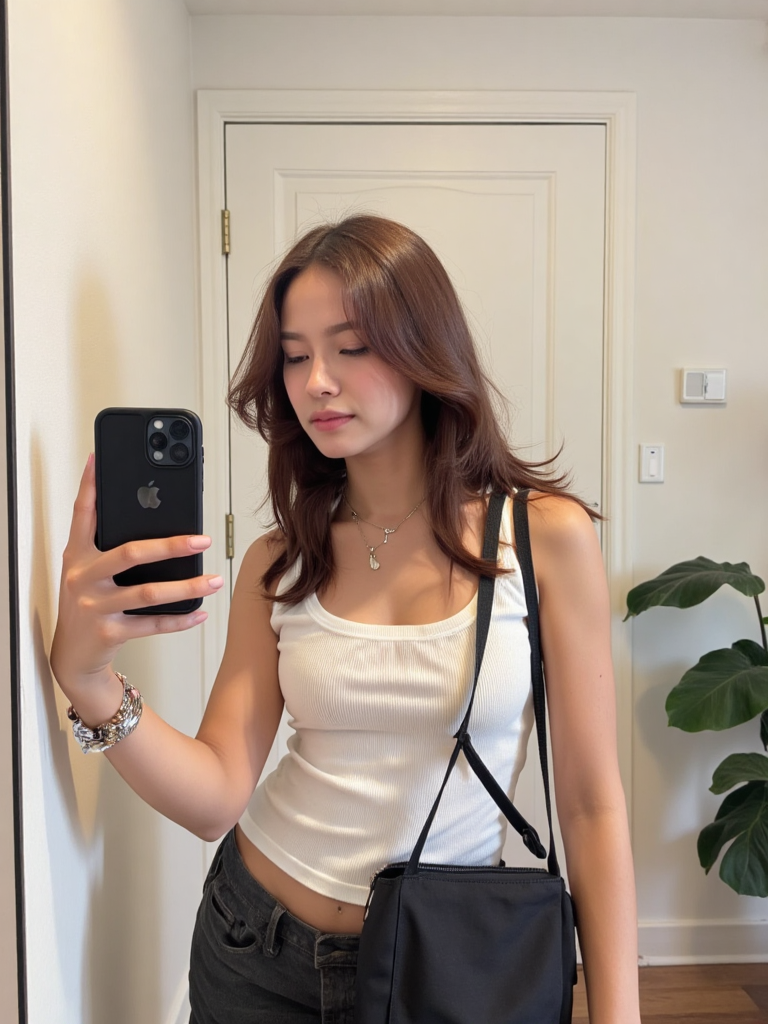 Mirror selfie - realistic Flux-v1.0