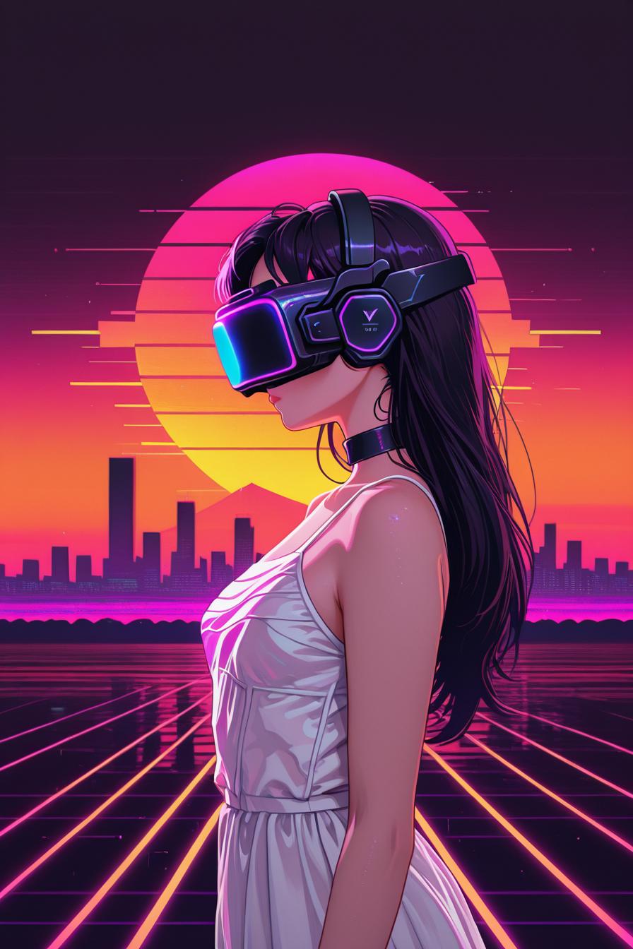 Synthwave Anime style illustriousXL