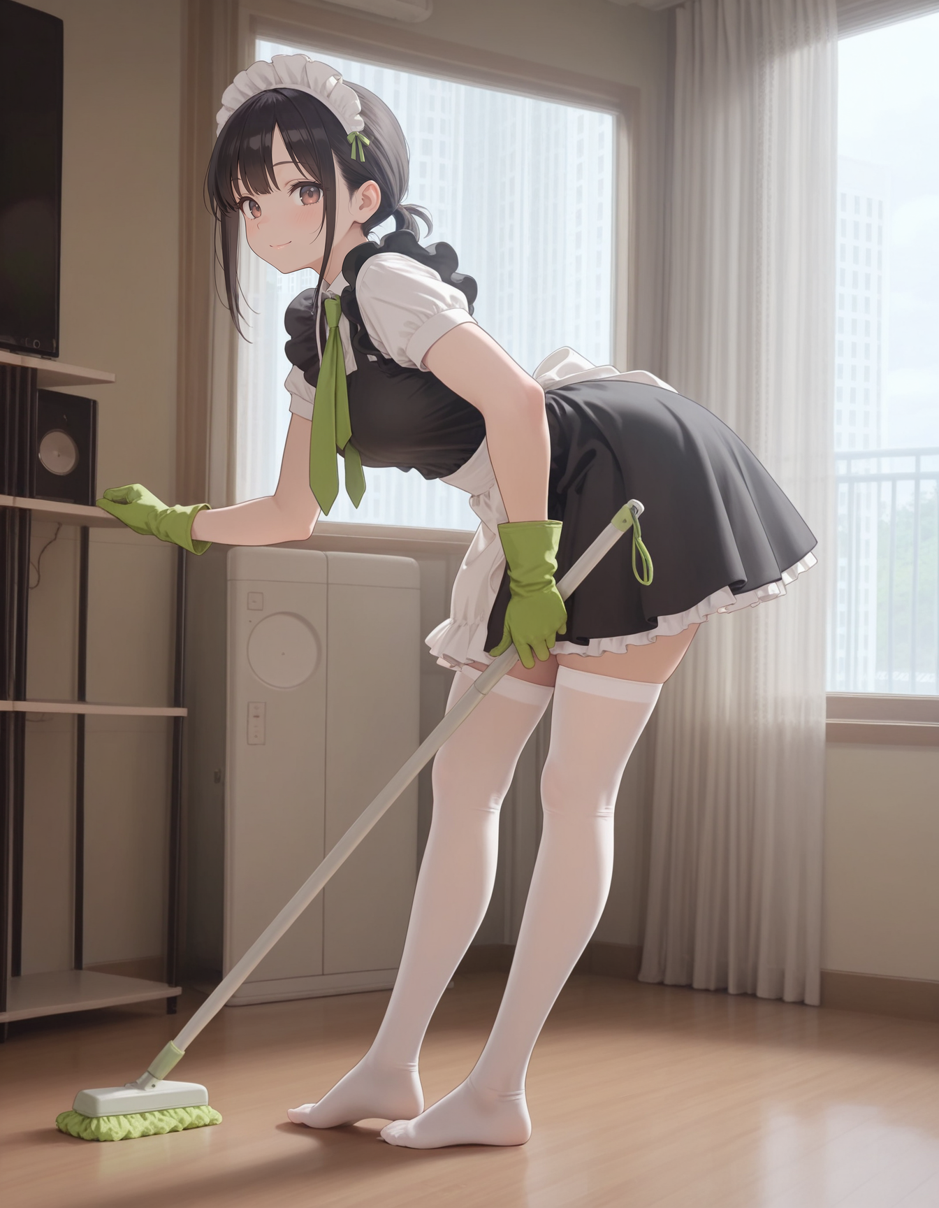 Pose : Cleaning
