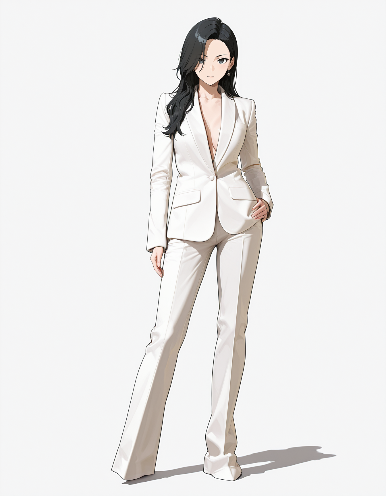 Clothing: White suit
