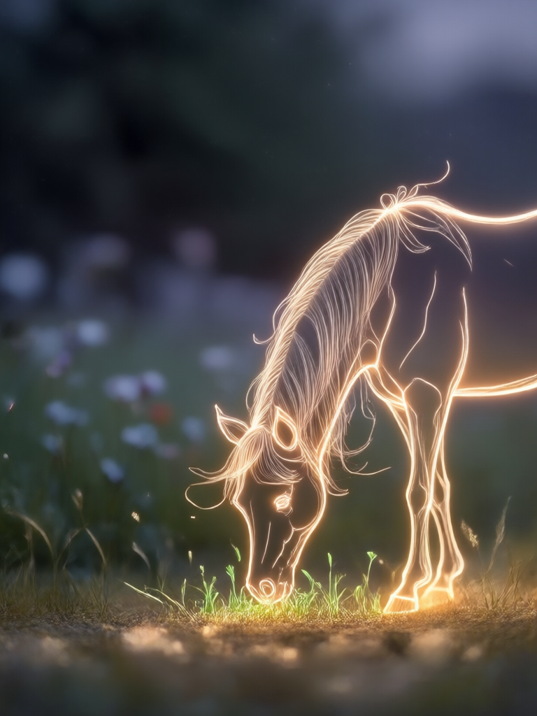 Midjourney neon outline style v1