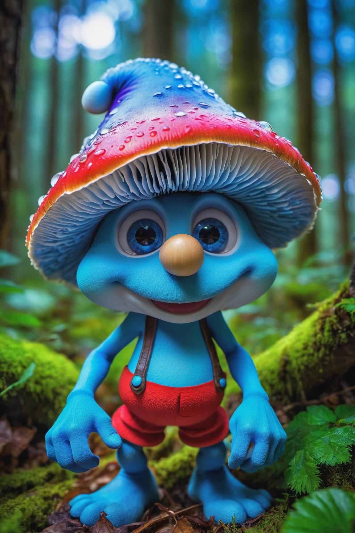 Little Blue Smurfs, Miss Smurf Editorial Photography - Image of blue,  houses: 134598862