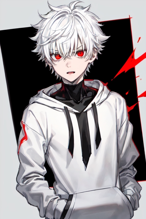 White haired anime guy by teafarts on DeviantArt