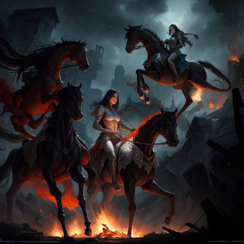 One of the Four Horsemen of the Apocalypse illustrated in The Sin  Collector: Repentless game : r/DarkFantasy