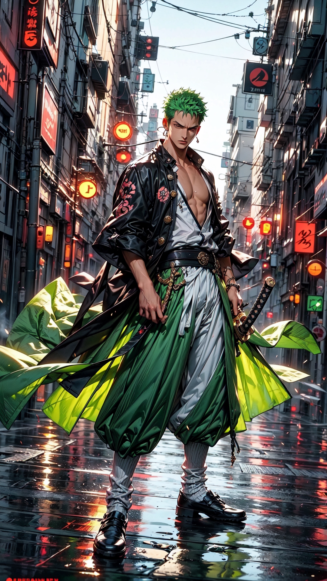 Aspiring Swordsman: Witnessing Roronoa Zoro's Inspirational