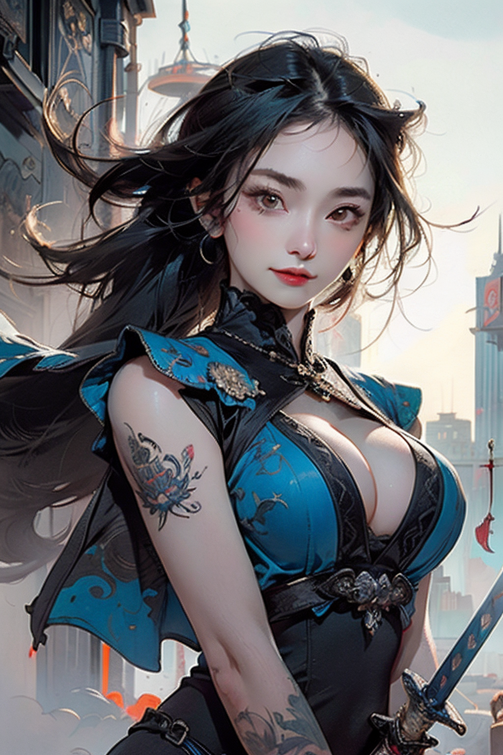 HD wallpaper: Asian Cyberpunk HD, fantasy, girls