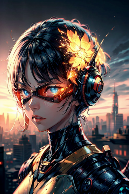 Generate a visually captivating cyberpunk wallpaper showcasing a