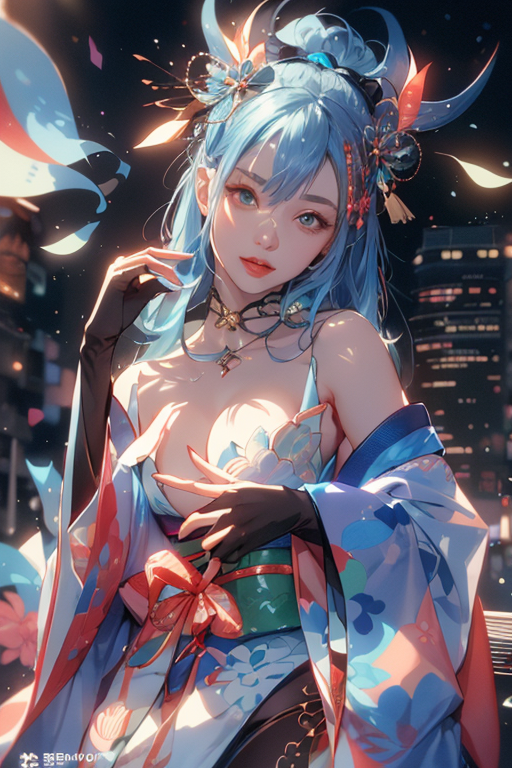 ArtStation - Blue haired anime girl