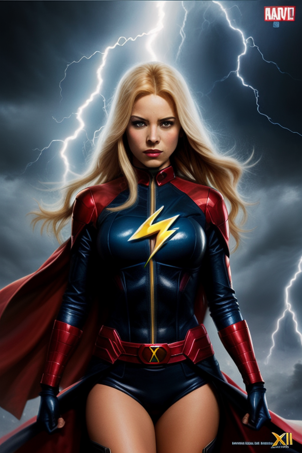 captain marvel lightning bolt