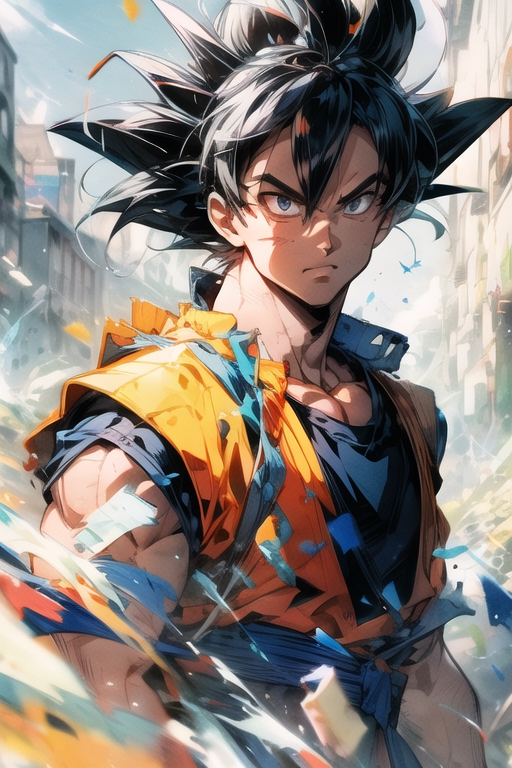 Son Goku - Digital Art - AIDrawMaster - Digital Art, People & Figures,  Animation, Anime, & Comics, Anime - ArtPal
