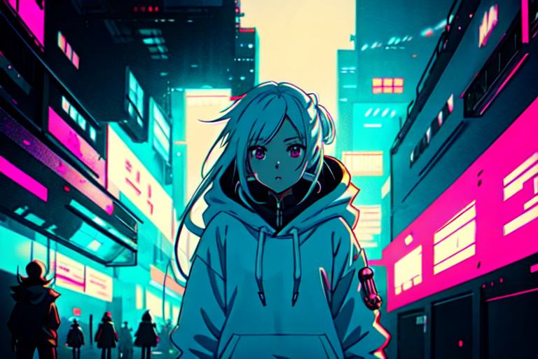 Cyberpunk Anime Girl Animated Wallpaper 