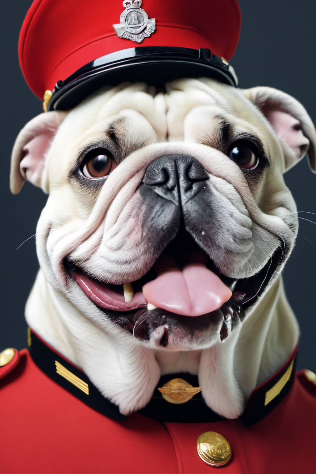 English Bulldog and Berliner, streamers Stock Photo - Alamy