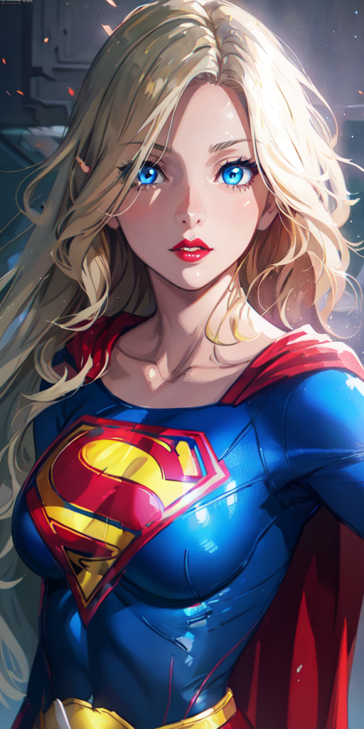 Supergirl poster anime manga A4, A3 Art Gift wall pin up, super girl | eBay