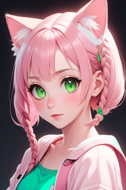 a real life photo of a cute cat girl, high resolution