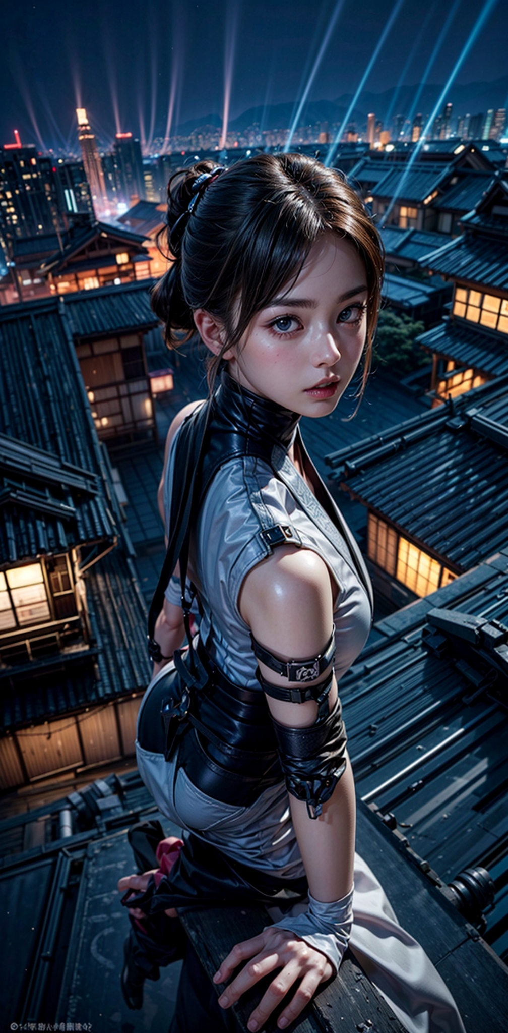 Wallpaper girl, art, beautiful, cyberpunk girl for mobile and