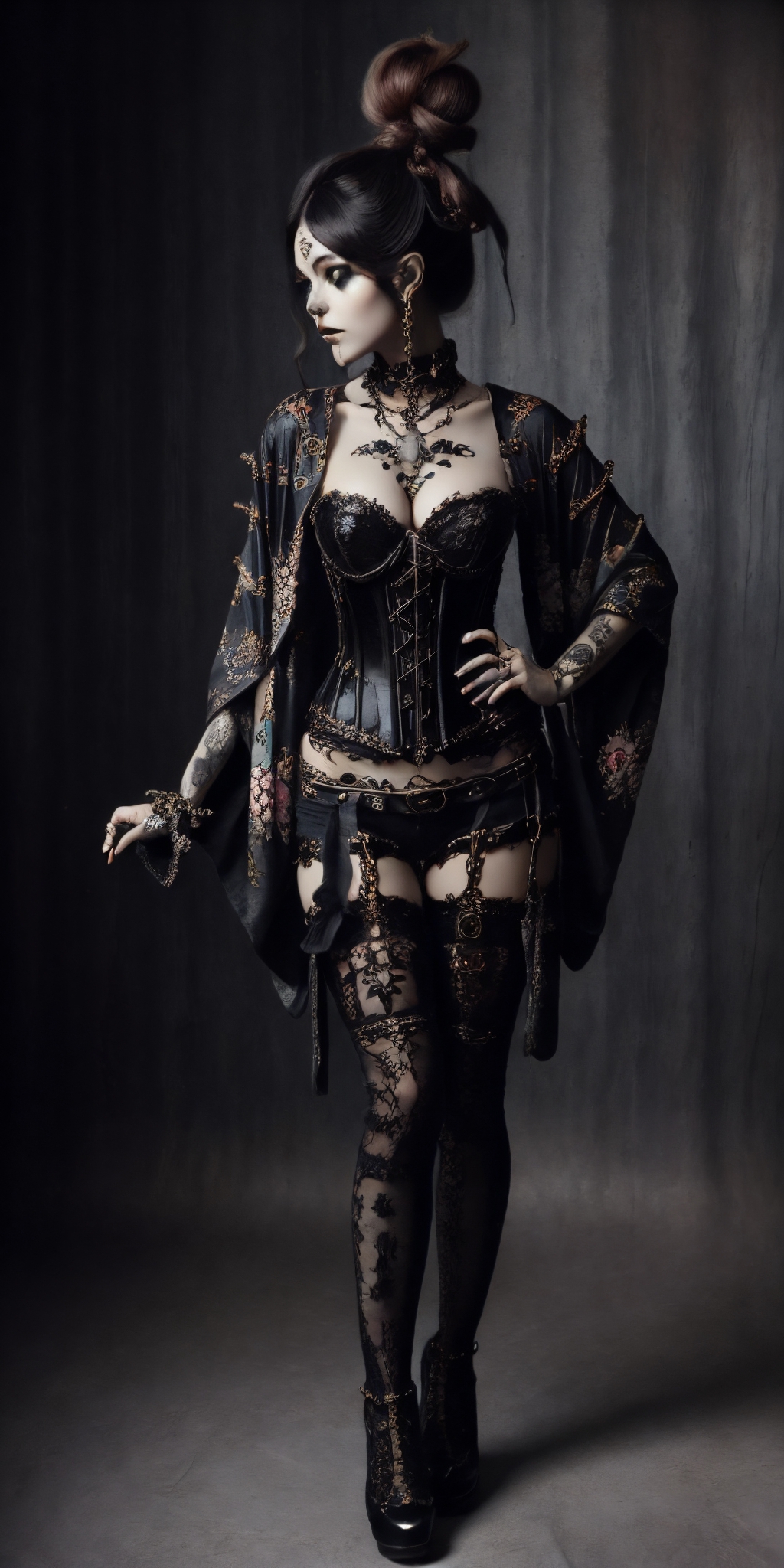 Steampunk Clothing - Callie Gothic Corset with Shoulder Buckles – Gothikco