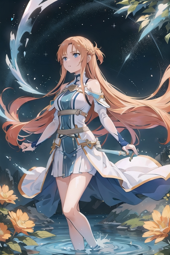 sword art online - Yuuki Asuna Female Long Hair Fanart