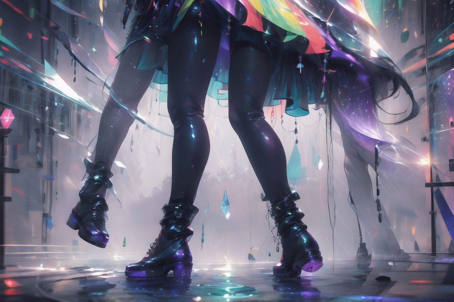 Amiya, Cyberpunk and Neon HD Wallpaper