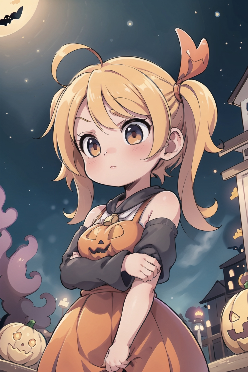 Anime girl Halloween - Fine Art VIP club - Digital Art, People & Figures,  Animation, Anime, & Comics, Anime - ArtPal