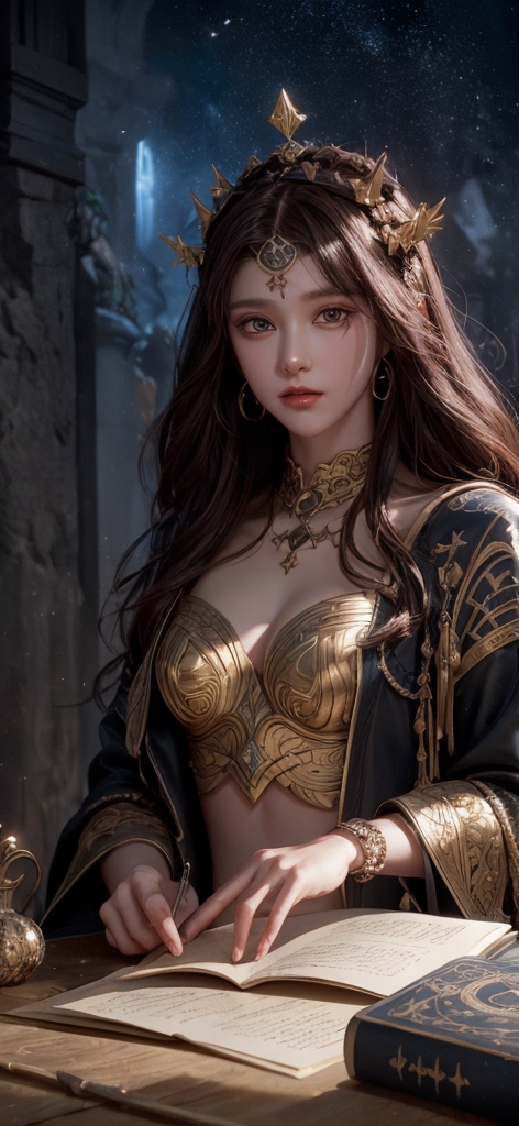 Dark fantasy, a pale Girl on a Dark Throne, ultra-detailed face :  r/leonardoai