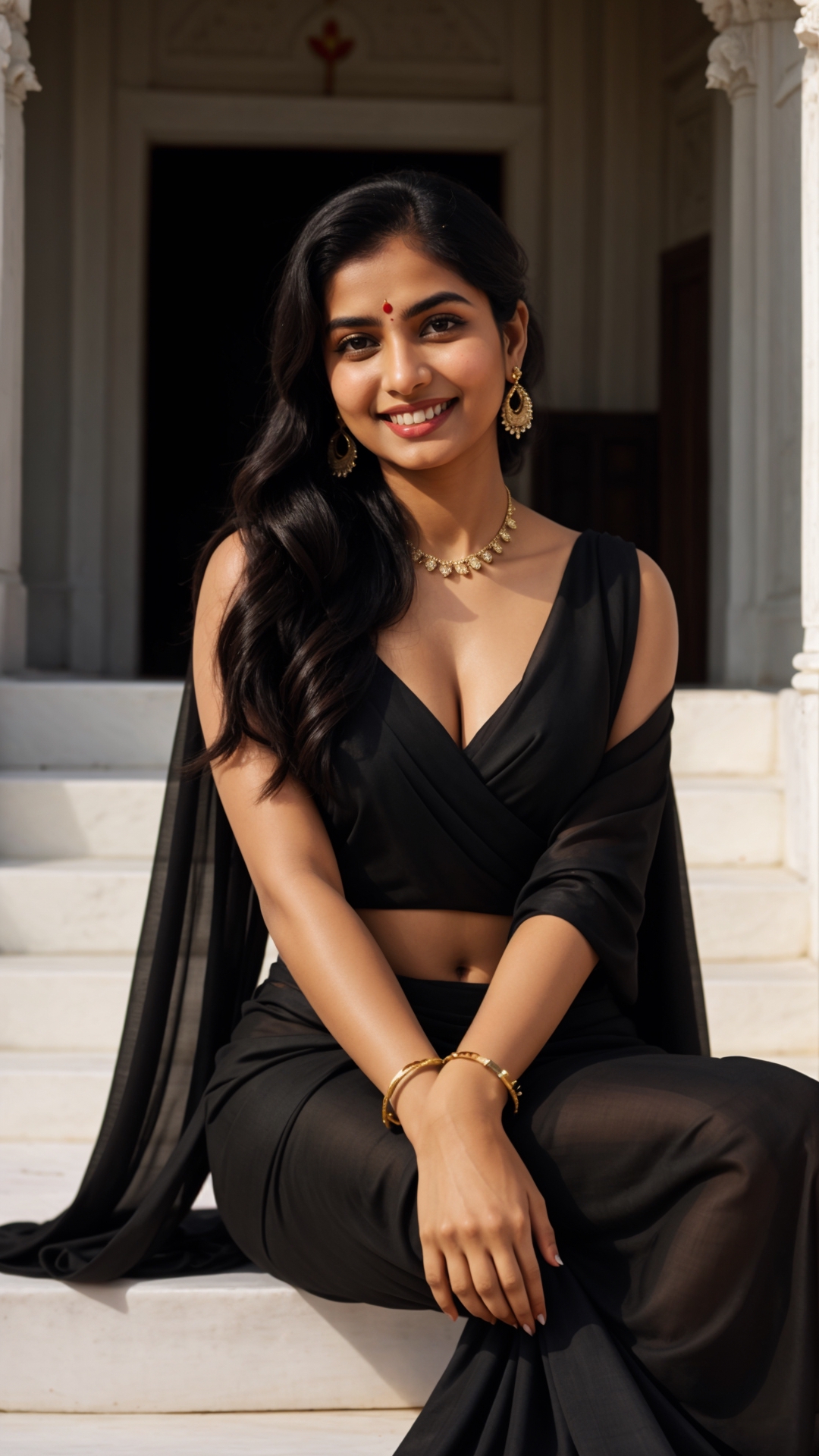 Alaya F channels her inner desi girl in a black saree with an added tadka  of sexy