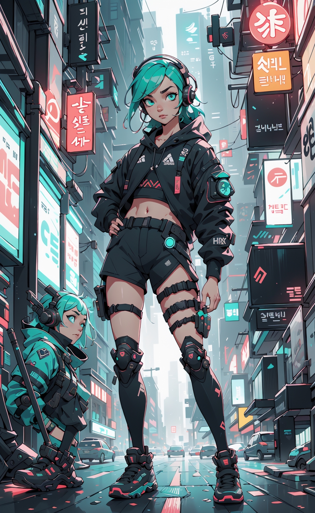 Custom I Will draw cyberpunk anime character with Tech wear Art Commission  | Sketchmob