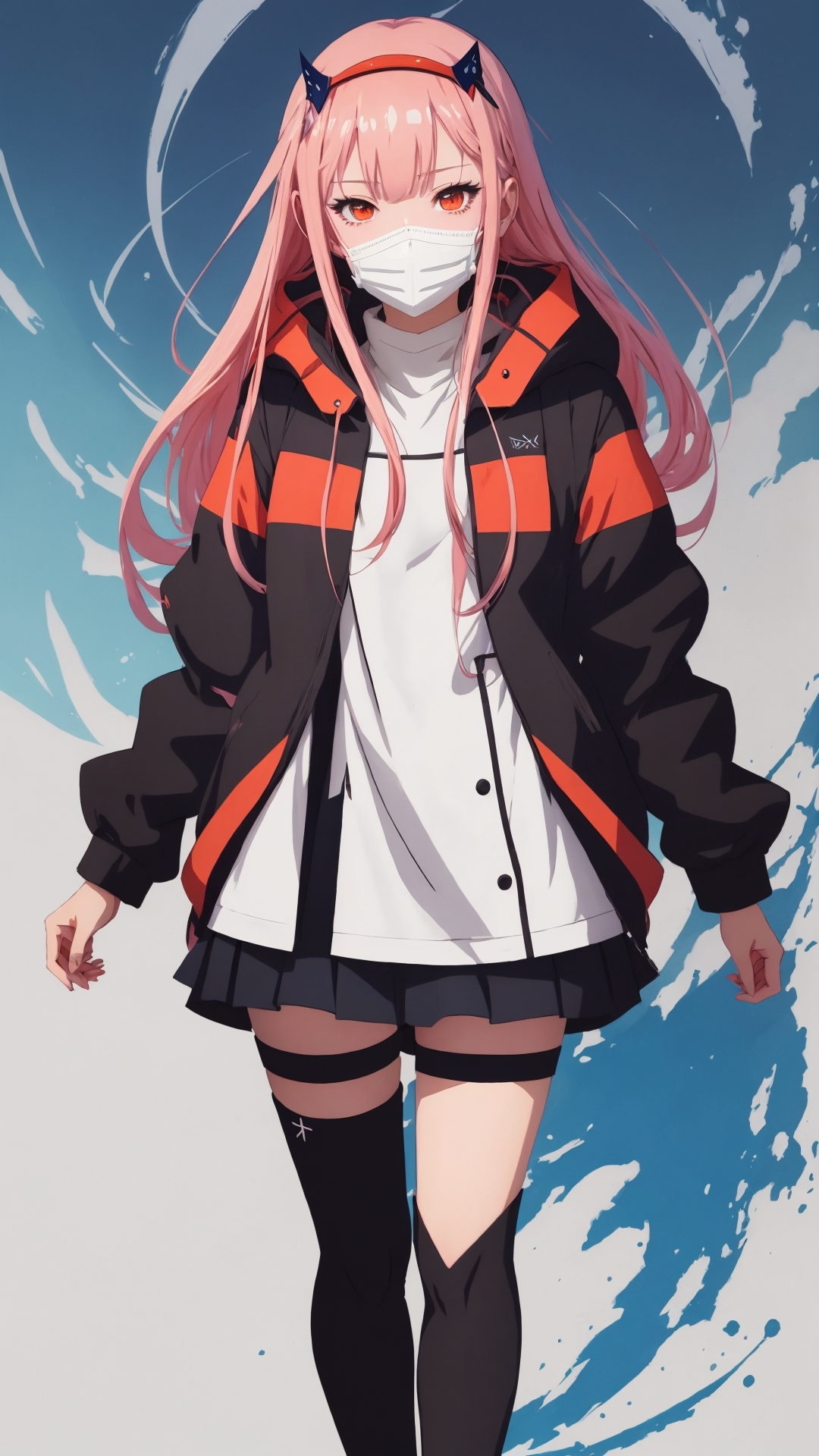 Zero two discount wearing a hoodie