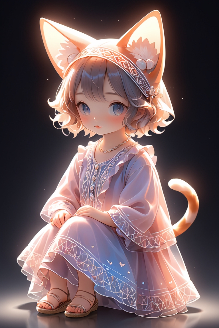a real life photo of a cute cat girl, high resolution