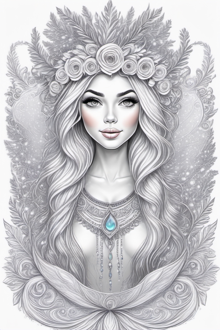  Pretty Women Portraits Coloring Book (2): Gorgeous