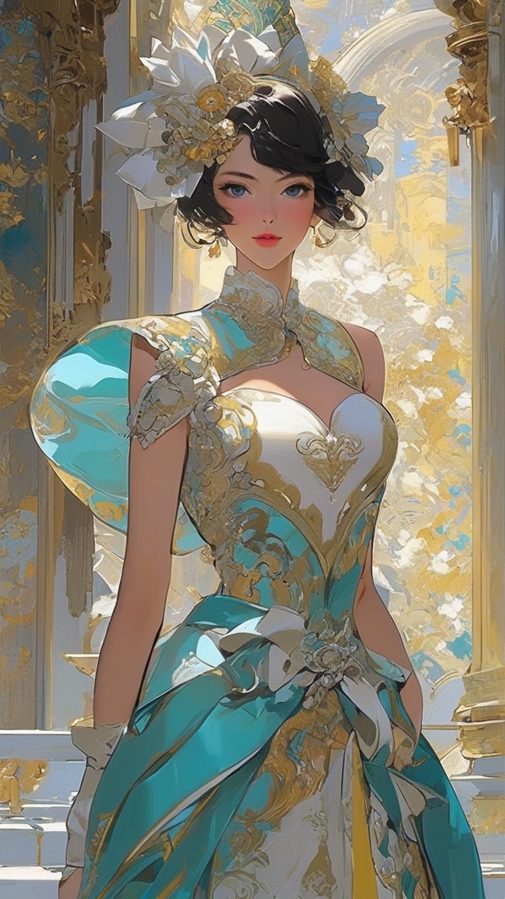 Beautiful Anime Woman in White Wedding Dress Stock Illustration -  Illustration of lolita, european: 266840242