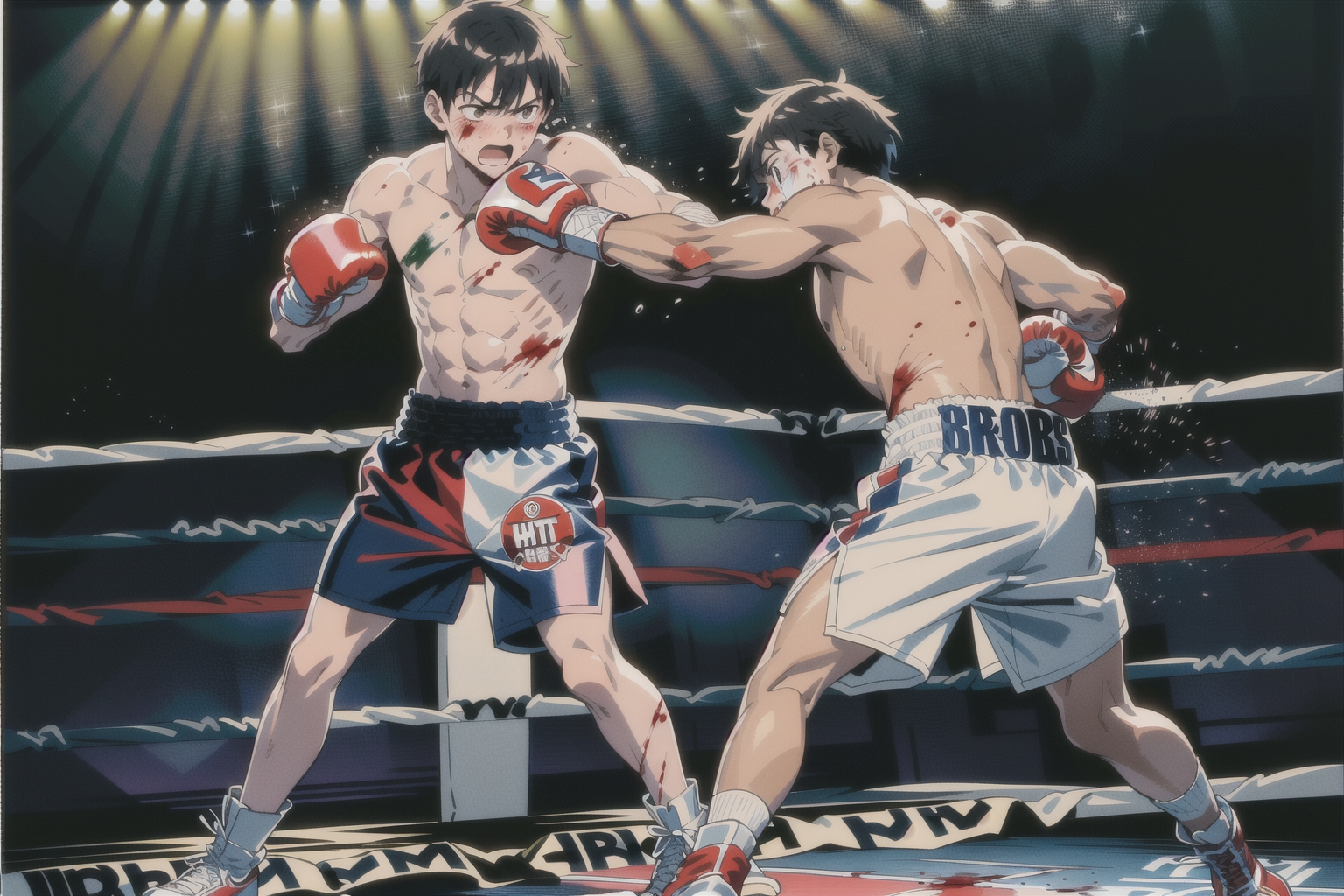 anime female boxer wearing boxing gloves 35216993 Vector Art at Vecteezy