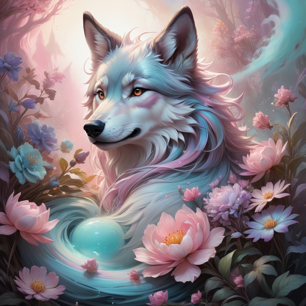 Aesthetic Floral Fox Diamond Painting 