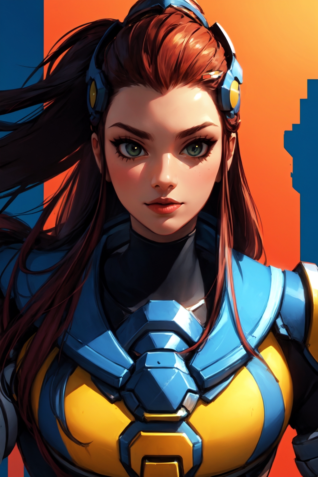 Wallpaper : women, video games, digital art, artwork, Brigitte Overwatch,  tank top, tattoo, redhead, ponytail 1851x900 - LunarCat - 1231787 - HD  Wallpapers - WallHere