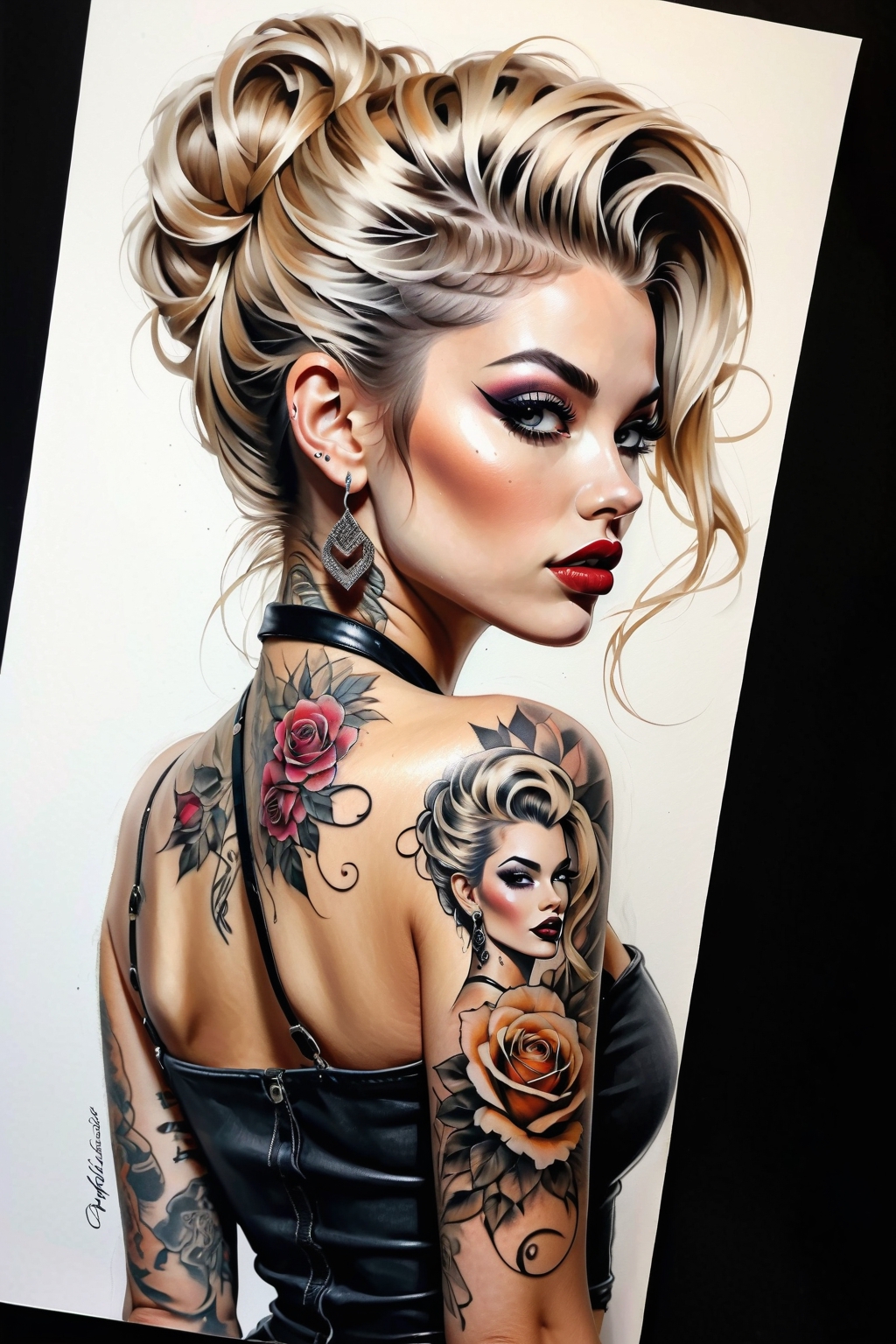 Rockabilly Babe Tattoo Midjourney Prompt for Edgy Inked Women – Socialdraft