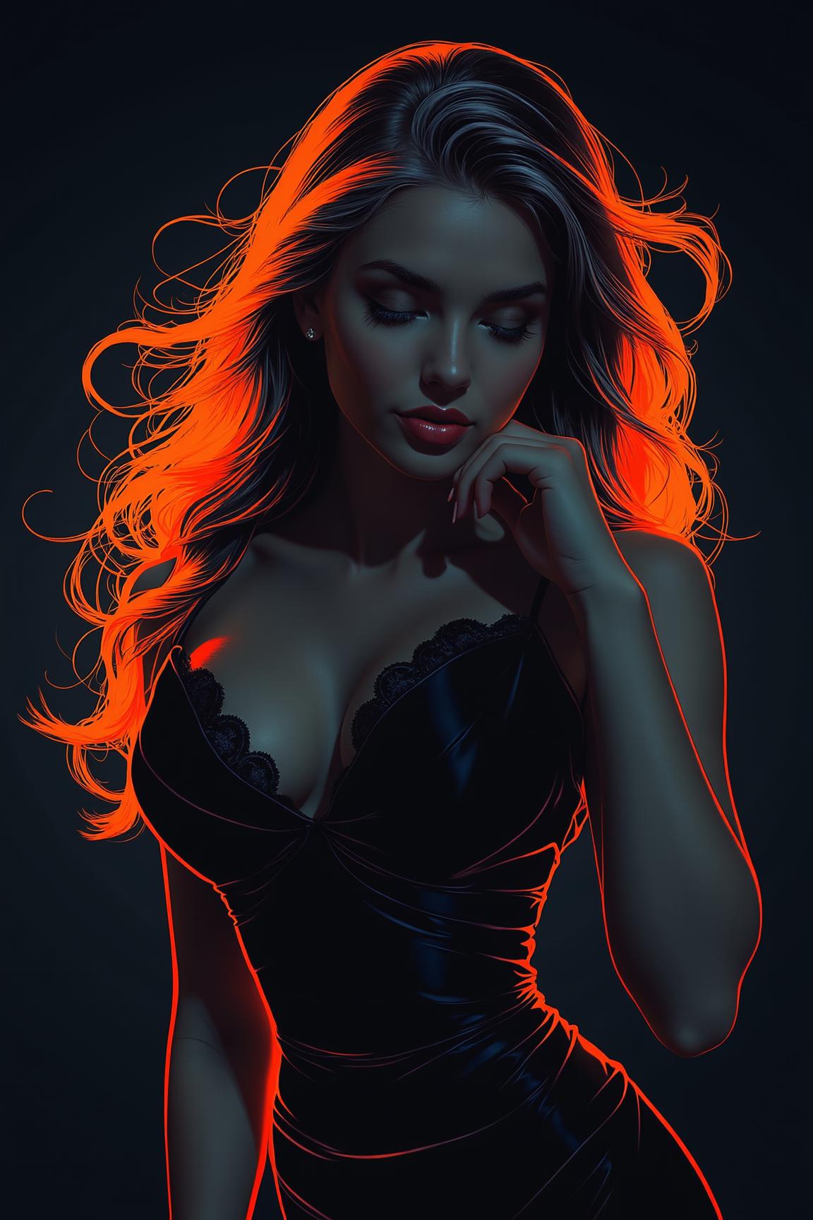 Black and Neon-Red [by Bra2ha]